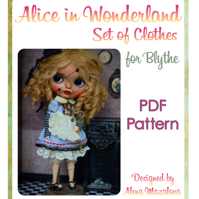 小布纸样爱丽丝梦游仙境连衣裙