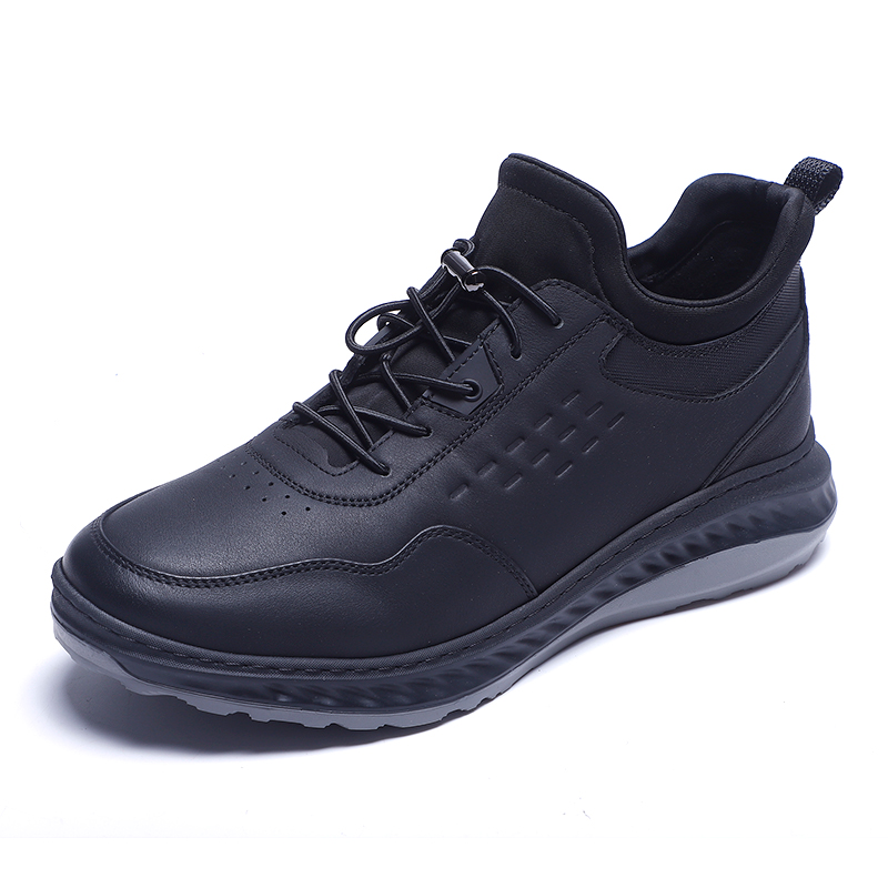 金利来男鞋2024冬季新款专柜正品加绒系带厚底运动休闲皮鞋男棉鞋