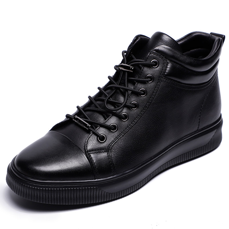 金利来男鞋2024冬季新款专柜正品鞋加绒厚底皮毛一体短靴男棉鞋靴,流行男鞋,时装靴,淘宝优惠券,粉丝福利购,淘宝优惠卷