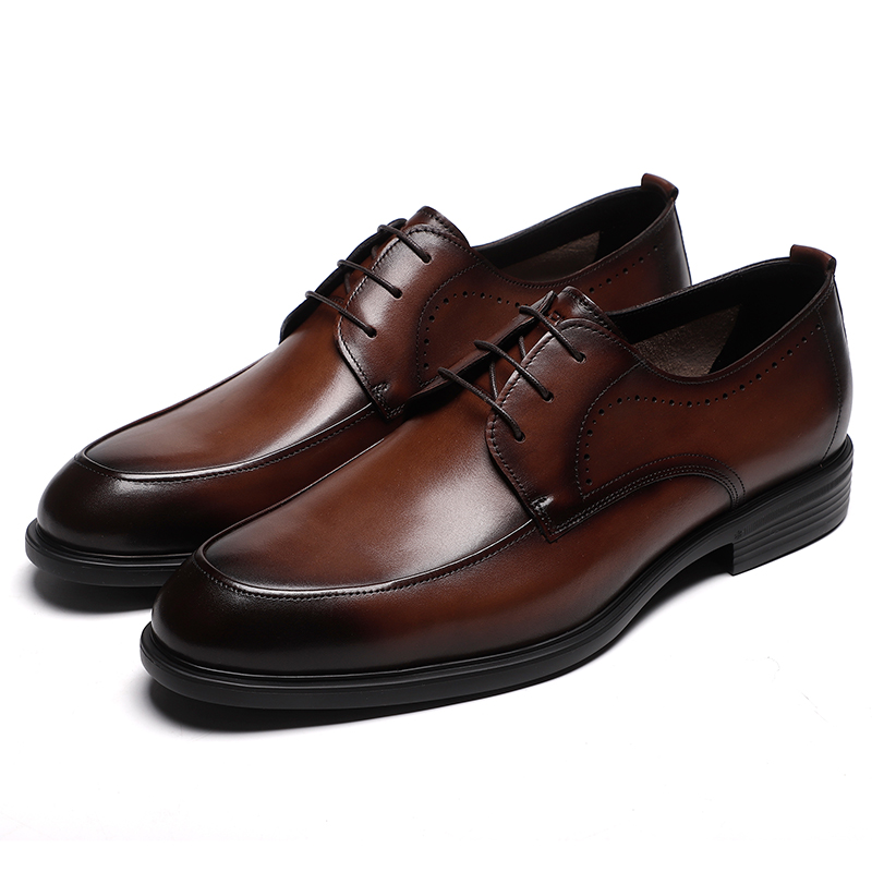 金利来男鞋2024秋季新款专柜正品鞋系带超轻底商务正装皮鞋男婚鞋