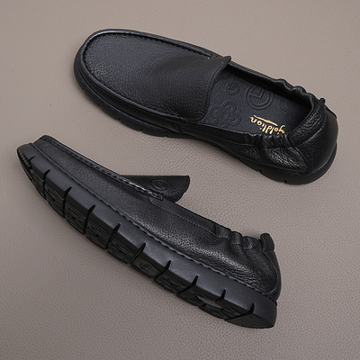 金利来鹿皮软跟商务休闲皮鞋男