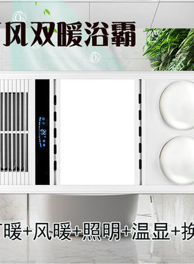 灯风双暖浴霸集成吊顶灯暖风暖卫生间浴室PTC取暖灯LED照明暖风机