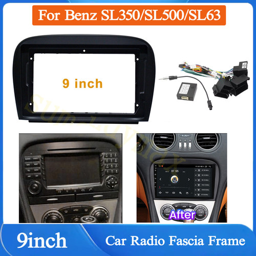 适用于奔驰SL350 SL500 R230 SL63安卓导航面框音响改装面板框线