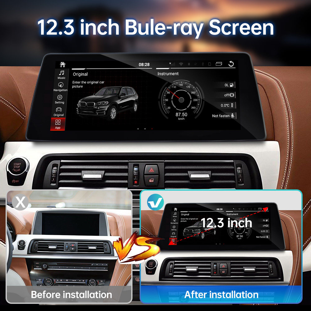 适用于2010-17款宝马6系F06 F12 F13 640i 650i安卓车载中控导航