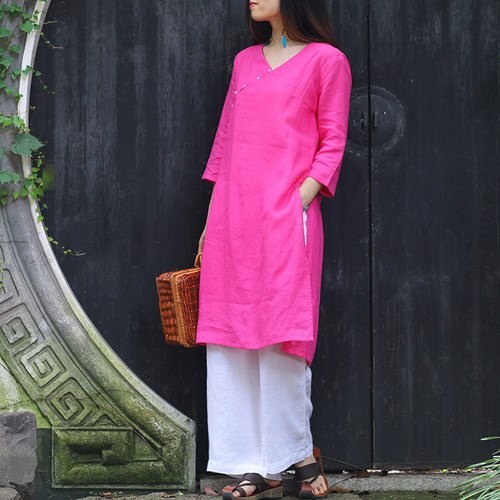 念江南改良版旗袍禅服夏禅意茶服