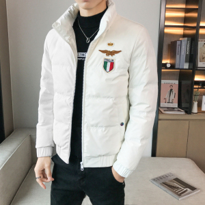 冬装店主风亮面短款立领绣标加厚羽绒服夹克外套1Y8016-P158控208图片