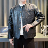 JK1527-P118控158 时尚休闲明星纯色小香风PU皮痞帅夹克工装外套B,男装夹克,星座308A, JK1527-P118控158 时尚休闲明星纯色小香风PU皮痞帅夹克工装外套B,男装夹克,星座308A,