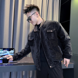 M88025-P138控178韩版潮牌纯色立领亮粉绒面保暖棉衣外套A，男装棉衣，星座308A