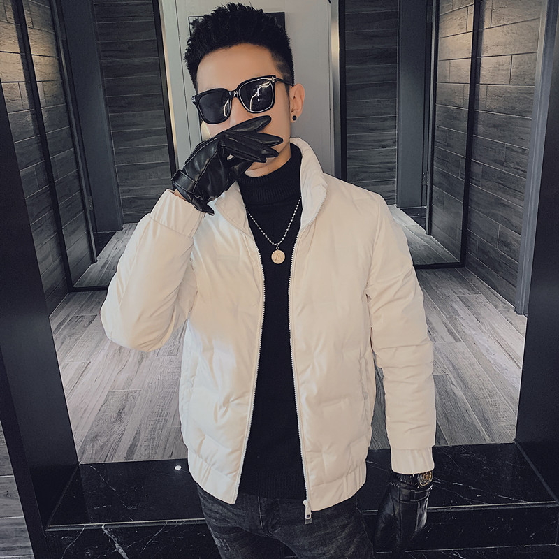压花亮面加厚保暖休闲羽绒服夹克外套社会小伙3Y8012-P158控208，男装羽绒服，星座308A