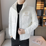 冬季精品修身闪电雕花亮面保暖羽绒服夹克外套4Y8026-P175控228，男装羽绒服，星座308A