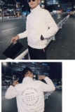社会小伙修身字母压花亮面保暖羽绒服夹克外套1Y8010-P158控208，男装羽绒服，星座308A
