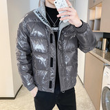 冬季韩版精品亮面面包服保暖羽绒服夹克外套2Y8019-P185控235，男装羽绒服，星座308A