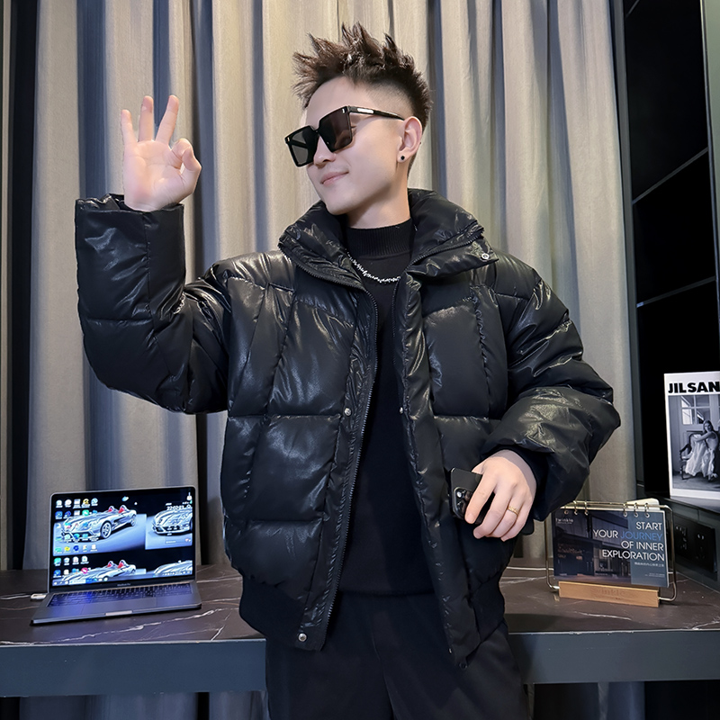 M88030-P135控175韩版痞帅潮牌纯色立领绗线格子保暖棉衣外套A，男装棉衣，星座308A