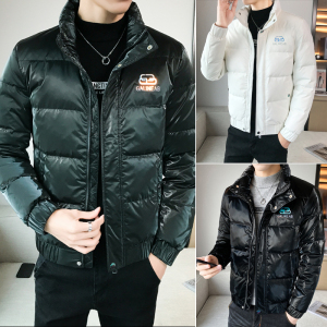 合店主风保暖亮面加厚压花休闲羽绒服夹克外套Y8017-P158控208