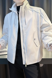 JK9100-P118控158  韩版廓形痞帅直播间立领纯色工装夹克外套A图片