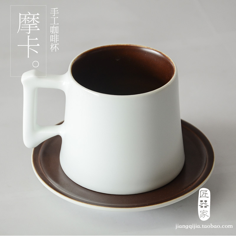 匠器家 景德镇手工陶瓷 情侣咖啡杯套装高 瓷咖啡杯器具|msdalam kategori pinggan mangkuk, kopi, cawan kopi - dari Buy2taobao.com untuk memberikan perkhidmatan ejen Taobao profesional membeli