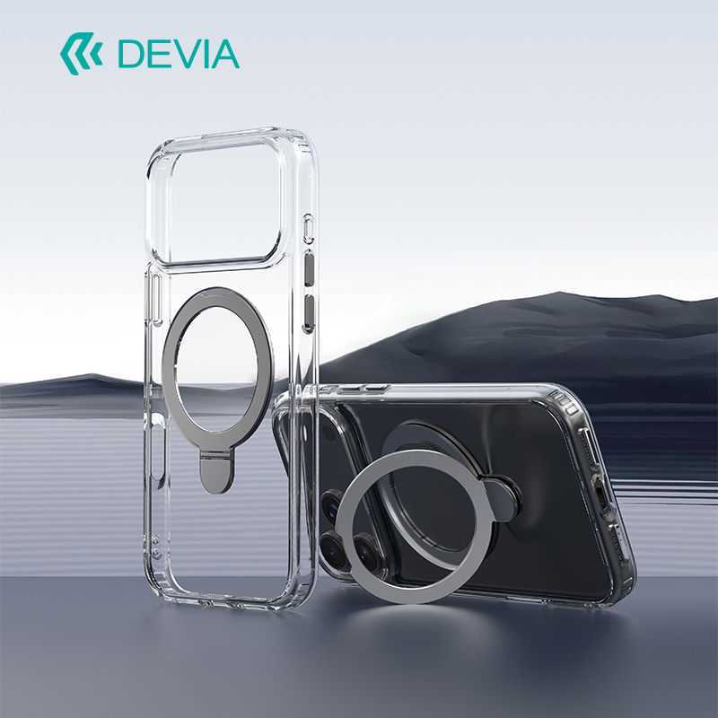 迪沃DEVIA清透系列支架防摔磁吸17保护壳适用于苹果iPhone17ProMax手机防摔
