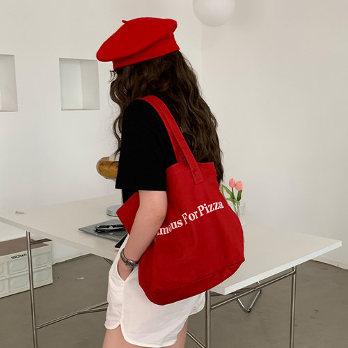 2026新款包包字母红色女