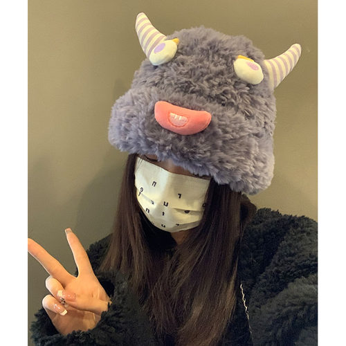 韩版女秋冬帽子百搭显脸小