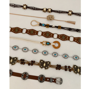 复古波西米亚编织腰绳配饰腰带女装 饰民族风配裙子高级感收腰腰链