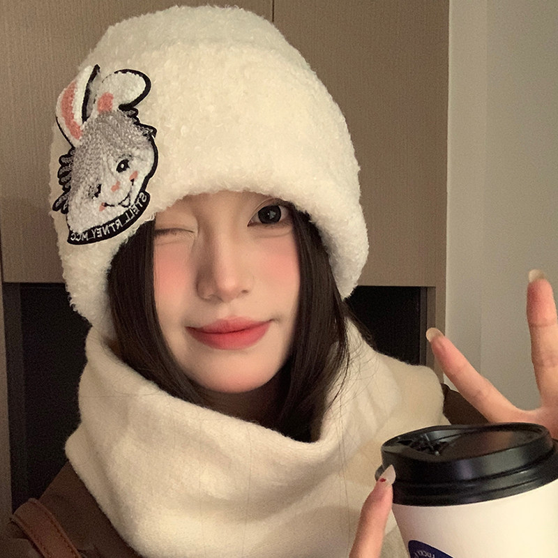 可爱卡通兔子毛线包头帽子女冬季大头围加厚护耳帽显脸小保暖冷帽,服饰配件/皮带/帽子/围巾,帽子,淘宝优惠券,粉丝福利购,淘宝优惠卷