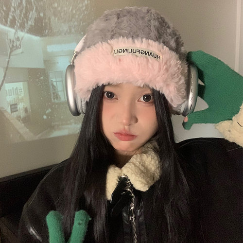 女秋冬毛线帽针织帽保暖护耳