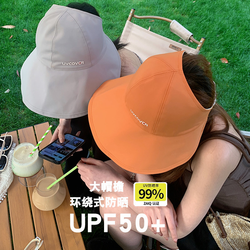 户外出游女夏季大檐防晒帽防晒图片