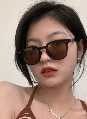 黑墨镜女2025年新款网红同款太阳镜高级感ins海边防紫外线眼镜潮