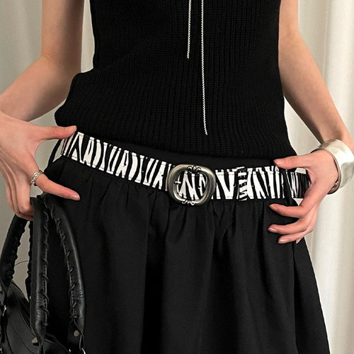 小众高级感斑马纹腰带女