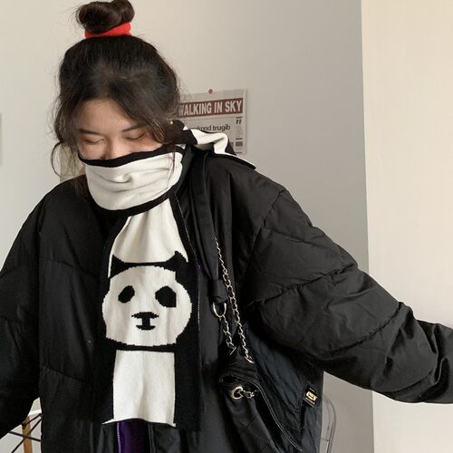 秋冬季可爱卡通小熊围巾保暖防寒