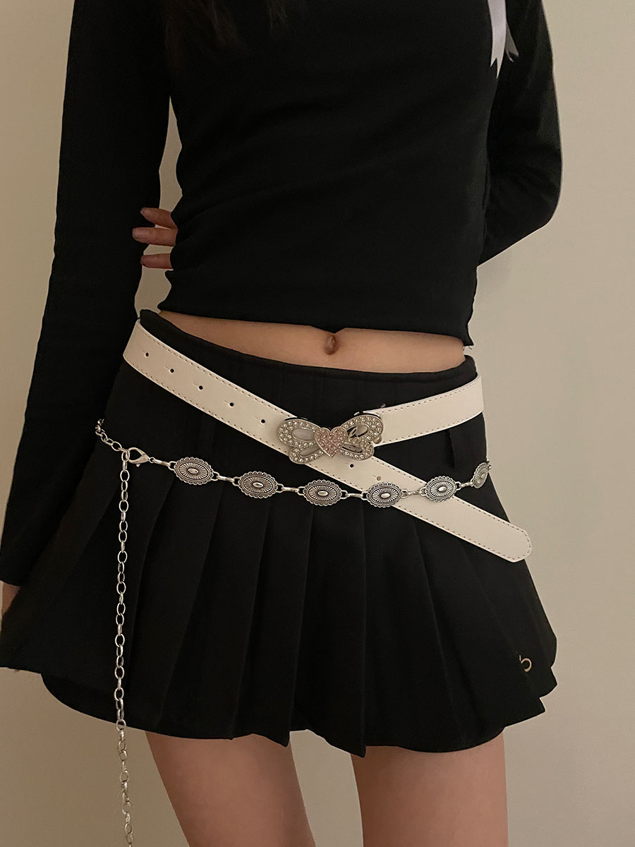 女士皮带甜美可爱风日常休闲百搭蝴蝶结时尚装饰裙子牛仔裤带女潮