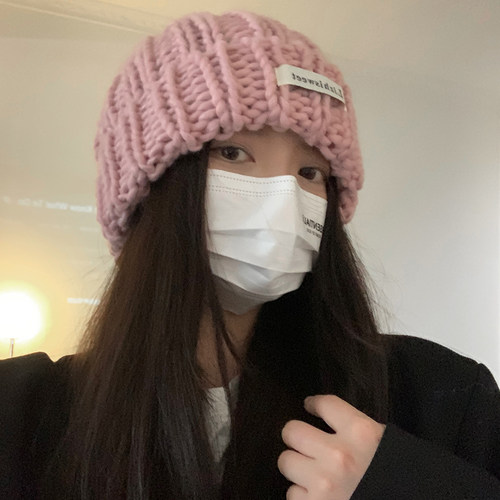 女毛线针织帽保暖护耳