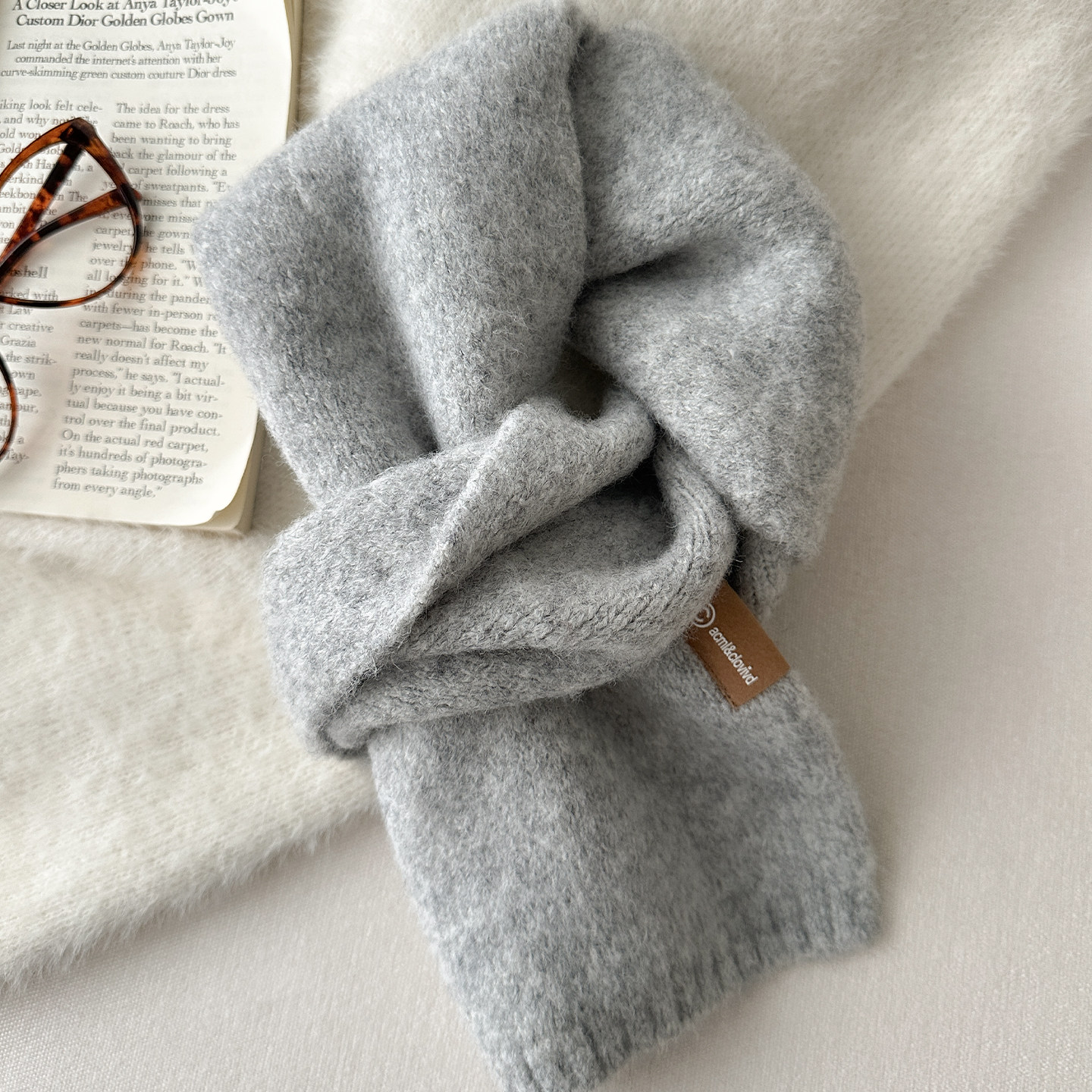 韩版灰色针织小围巾女款冬季含羊毛加厚软糯保暖护颈围脖高级感潮,服饰配件/皮带/帽子/围巾,围巾/丝巾/披肩,淘宝优惠券,粉丝福利购,淘宝优惠卷