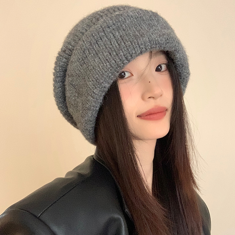 韩系显脸小百搭时尚毛线帽