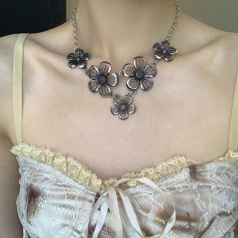 桃花金属轻奢项链女款