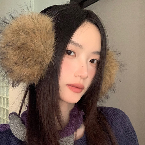 高级感y2k大号毛绒加厚耳套