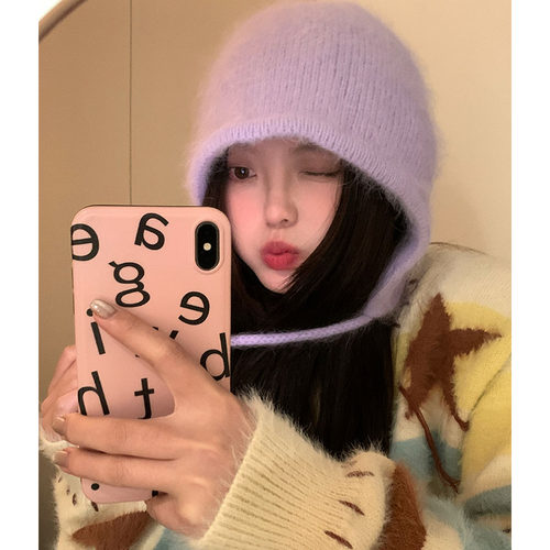 韩版女款秋冬帽子保暖护耳