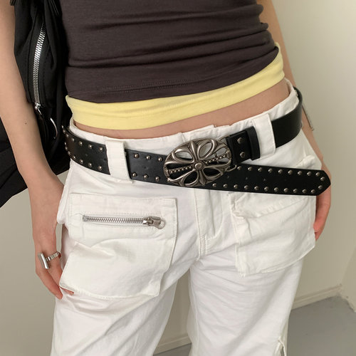 重工朋克风亚文化铆钉腰带女款