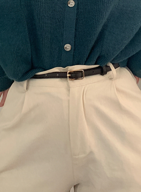 西装细腰带女isn简约百搭装饰小皮带黑色配连衣裙子收腰牛仔裤潮