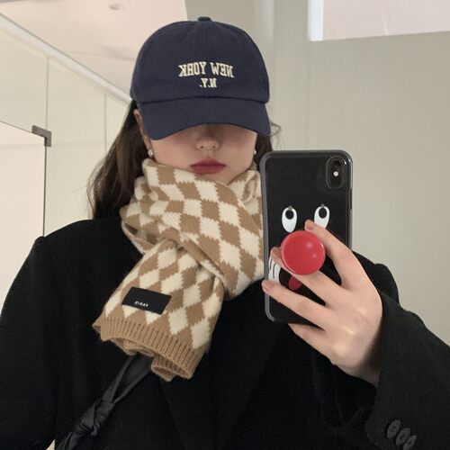 unclecm秋冬菱格百搭女士