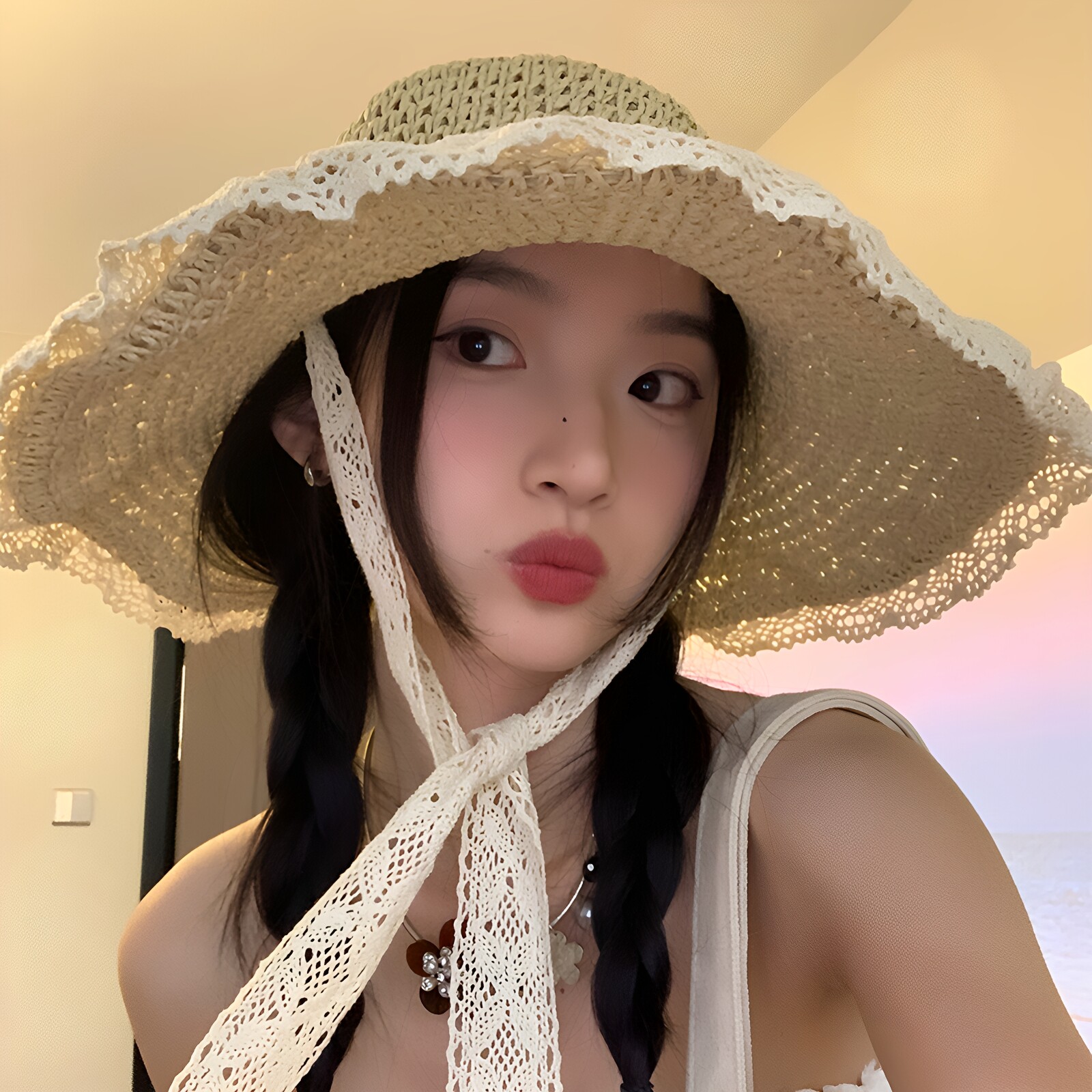 韩版女夏季遮全脸帽子遮阳防嗮图片
