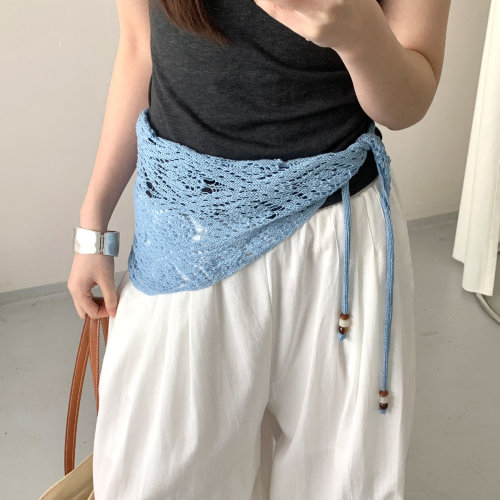 韩系镂空针织三角屁帘女小众