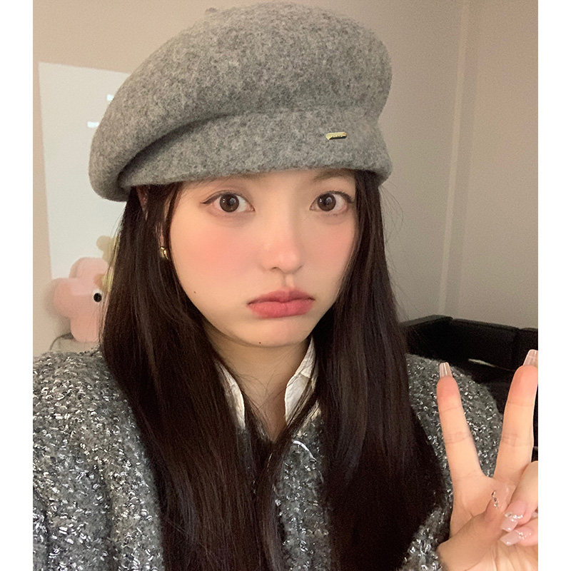 羊毛灰色八角贝雷帽子女2025新款秋冬季显脸小气质百搭韩系画家帽,服饰配件/皮带/帽子/围巾,帽子,淘宝优惠券,粉丝福利购,淘宝优惠卷