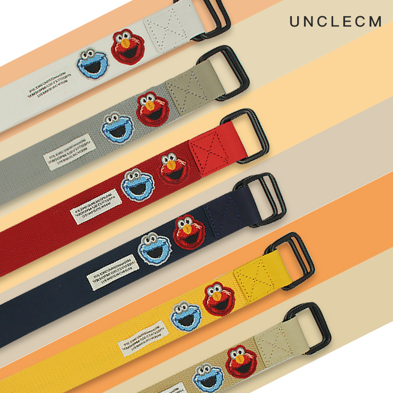 学生腰带女酷ins风潮韩帆布裤