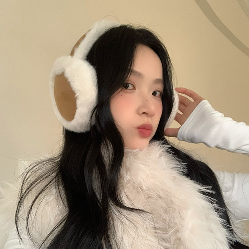 秋冬季撞色毛绒保暖护耳耳罩