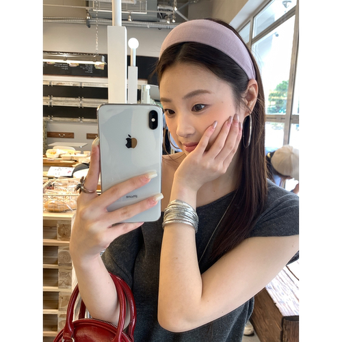 高级感简约针织宽边发箍女