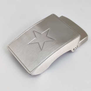 不锈钢皮带扣头五角星款军迷战友老兵腰带自动扣裤带卡扣子不掉色
