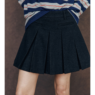 哦 有衬裤 女团风中高腰压褶定型迷你百褶裙 大长腿魔法裙