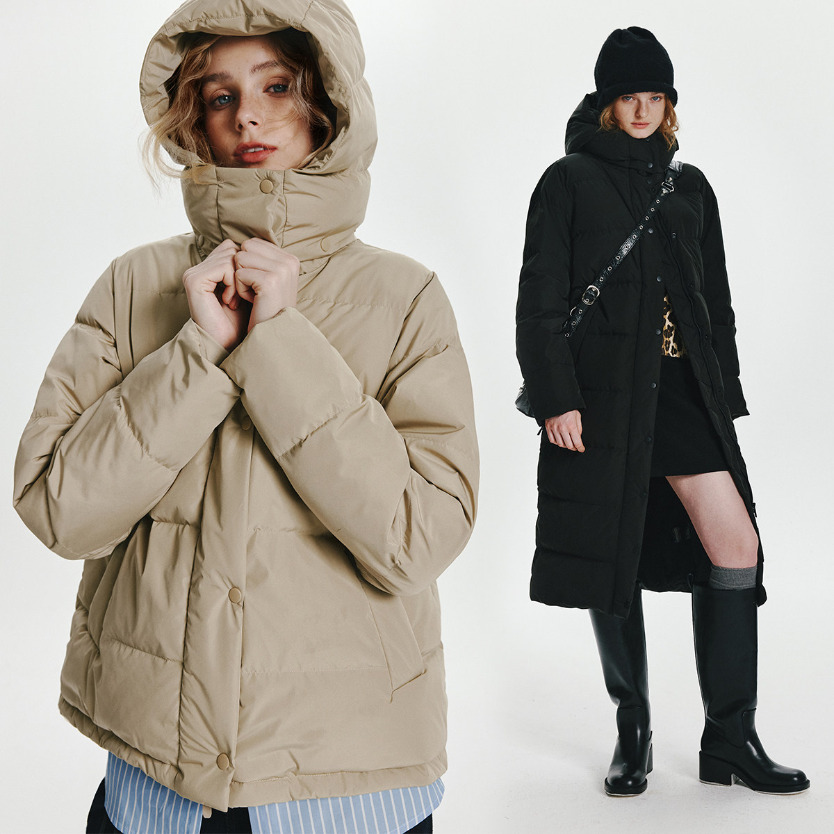 性价比之选600蓬连帽泡芙羽绒服