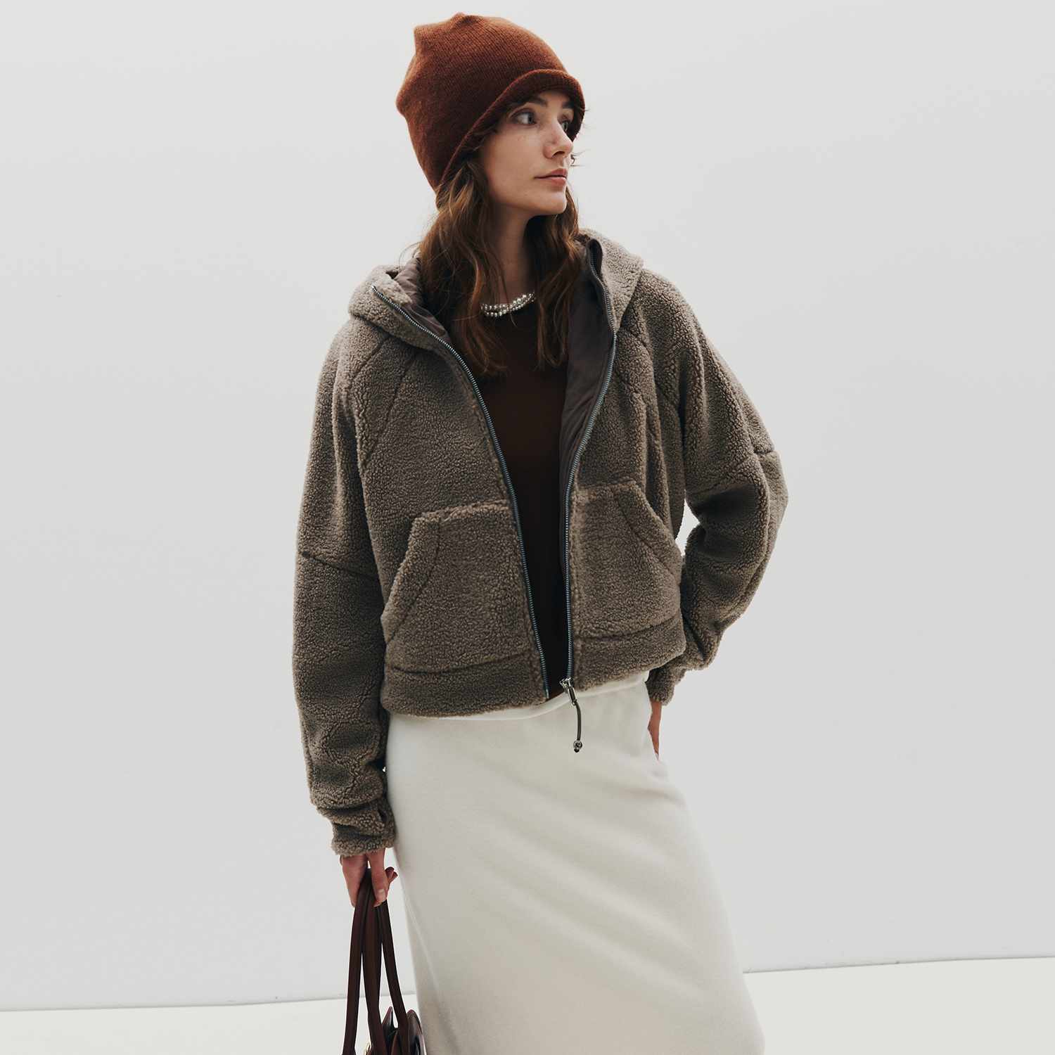 lu家敲好看保暖的泰迪熊短外套